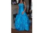 Prom or bridesmaid dress. Size 8,  turquoise. Fitted....